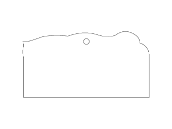 Car air freshener car silhouette customized, dimensions: H: 88.201mm, L: 46.101mm.