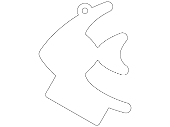 Car air freshener animal shape customized, dimensions: H: 65.003mm, L: 87.635mm.