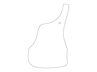 Car air freshener mixed shape customized, dimensions: H: 69.967mm, L: 111.414mm.