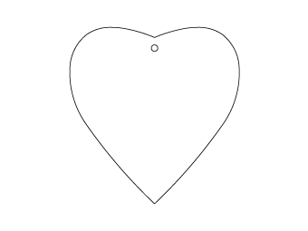 Car air freshener heart shape customized, dimensions: H: 66.02mm, L: 68.695mm.