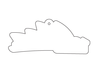 Car air freshener company logo shape customized, dimensions: H: 99.886mm, L: 42.809mm.