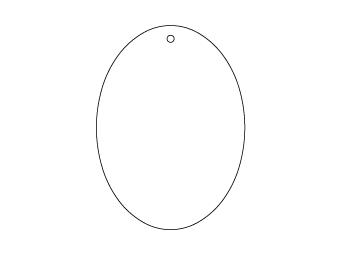 Car air freshener oval shape customized, dimensions: H: 52.351mm, L: 72.002mm.