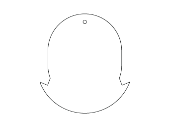 Car air freshener emblem shape customized, dimensions: H: 63.745mm, L: 70.388mm.