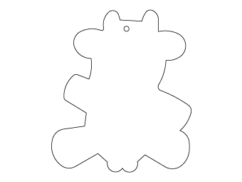 Car air freshener animal shape customized, dimensions: H: 69.243mm, L: 80.121mm.