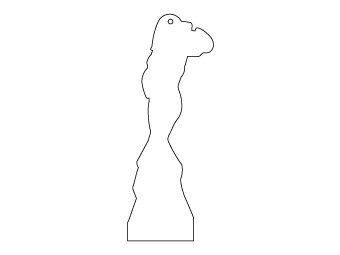 Car air freshener mixed shape customized, dimensions: H: 45.393mm, L: 120.004mm.