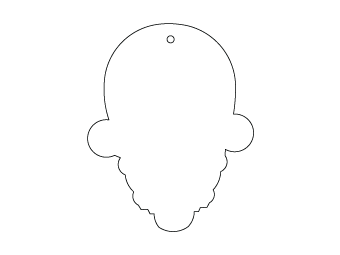 Car air freshener car silhouette customized, dimensions: H: 58.545mm, L: 73.355mm.