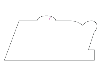 Car air freshener company logo shape customized, dimensions: H: 110.056mm, L: 52.602mm.