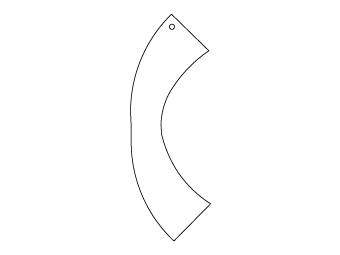 Car air freshener company logo shape customized, dimensions: H: 39.067mm, L: 110.687mm.