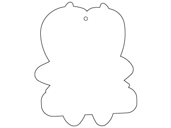 Car air freshener mixed shape customized, dimensions: H: 71.581mm, L: 87.081mm.